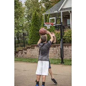 Silverback 60" Basketball System with Adjustable Glass Backboard