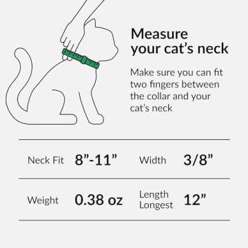 CollarDirect Leather Cat Collar, Cat Safety Collar with Elastic Strap, Kitten Collar for Cat with Be...