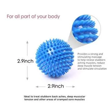 Radical Health Store-Foot Massage Ball Set - Spiky Massager Balls for Deep Tissue, Trigger Point, Feet, Back, Hand, Muscles, Myofascial, Plantar Fasciitis That Massages Away (Red)
