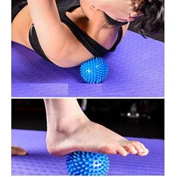 Radical Health Store-Foot Massage Ball Set - Spiky Massager Balls for Deep Tissue, Trigger Point, Feet, Back, Hand, Muscles, Myofascial, Plantar Fasciitis That Massages Away (Red)