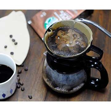 Irekamons #4 Cone Coffee Filter 8-12 cup, Unbleached Natural Paper, No Blowout, Disposable for Pour Over and Drip Coffee Maker, 100 Count