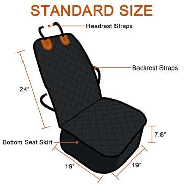 Paw Jamboree Waterproof Dog Car Seat Cover for All Vehicles