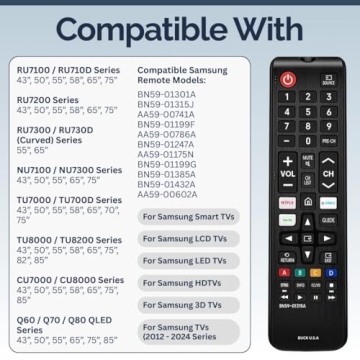 BN59-01315A Samsung Smart TV Remote Control Replacement