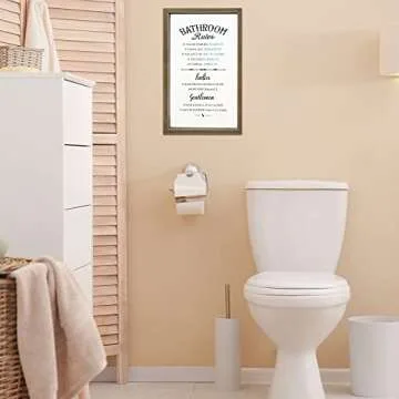 Cocomong Funny Bathroom Signs for Rustic Home Decor