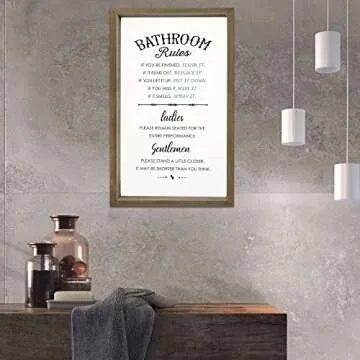 Cocomong Funny Bathroom Signs for Rustic Home Decor