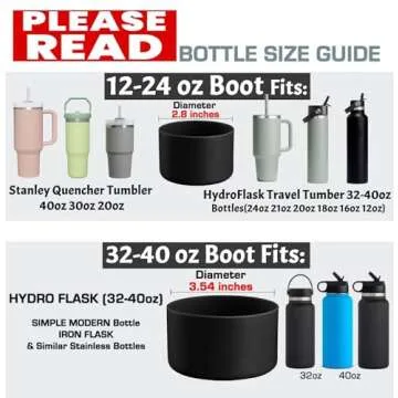 Silicone Boot for Hydro Flask & Travel Tumblers - Durable Cover