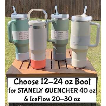Silicone Boot for Hydro Flask & Travel Tumblers - Durable Cover
