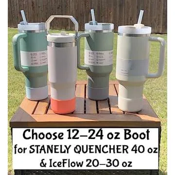 Silicone Boot for Hydro Flask & Travel Tumblers - Durable Cover