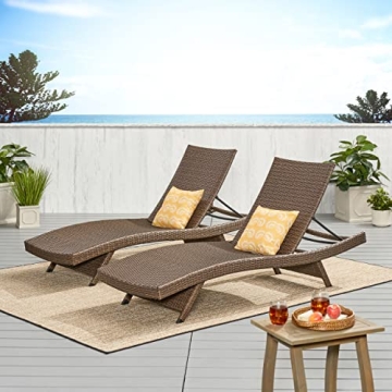 Stylish Christopher Knight Outdoor Chaise Lounge Set for Poolside