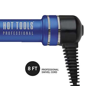 Hot Tools Professional Radiant Blue Titanium Curling Iron/Wand, 1 1/4 Inches