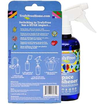 Truly Free Space Freshener Starter Kit, Lemongrass Essential Oil - Car and Air Fresheners for Home, ...