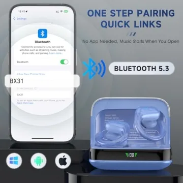 sajawass Wireless Earbuds with Noise Cancelling Features