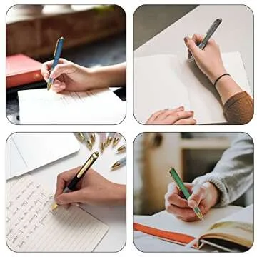 Linbsunne Black Ballpoint Pens - Smooth Writing with Grip