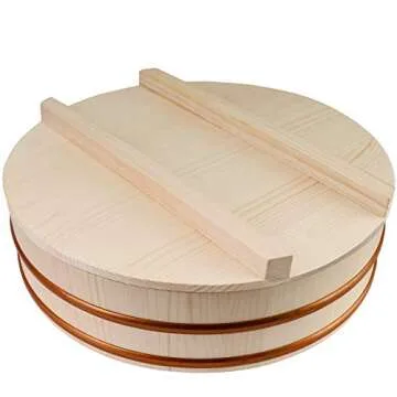 Kichgather Hangiri Wooden Sushi Rice Bowl for Perfect Sushi