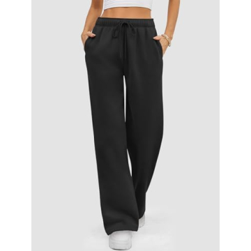 Comfortable Plus Size Fleece Lined Sweatpants for Women