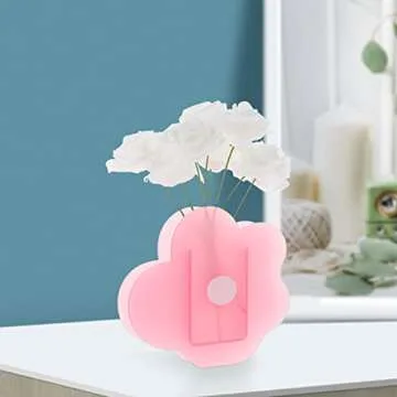 Clear Modern Acrylic Flower Vase: Flower Shaped Vase Centerpieces Floral Arrangements Container Bouq...