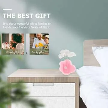 Clear Modern Acrylic Flower Vase: Flower Shaped Vase Centerpieces Floral Arrangements Container Bouquet Holder for Room Wedding Decor