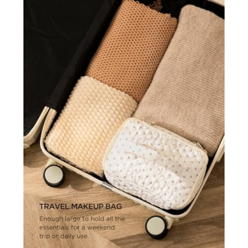 Stylish 2Pcs Cotton Travel Makeup Bag Set for Women