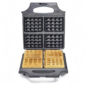 BELLA Classic Waffle Iron, 4 Square Belgian Maker