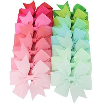 Mybigqueen 40Pcs Baby Hair Bows - Perfect Accessories for Girls