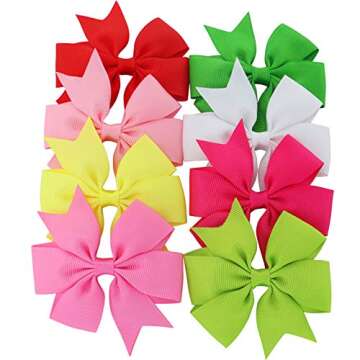 Mybigqueen 40Pcs Baby Hair Bows - Perfect Accessories for Girls