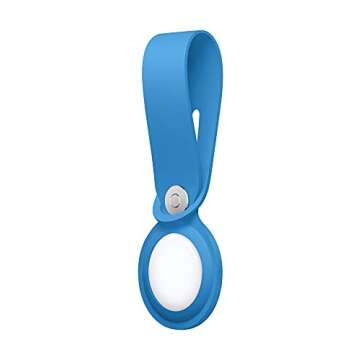 Stylish Apple AirTag Loop in Capri Blue for Easy Tracking