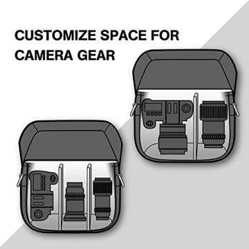 BAGSMART Canvas Crossbody Camera Bag for Adventurers