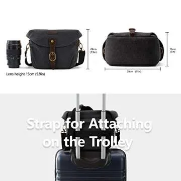 BAGSMART Canvas Crossbody Camera Bag for Adventurers