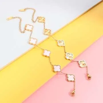 Trendy 18K Gold Clover Bracelets for Women - Verfimaci