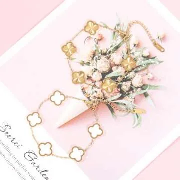 Trendy 18K Gold Clover Bracelets for Women - Verfimaci