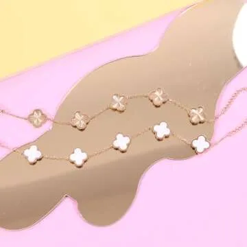 Trendy 18K Gold Clover Bracelets for Women - Verfimaci