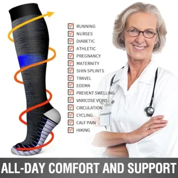 Bluemaple Copper Compression Socks - Comfort & Support