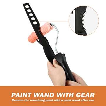 PILOT FISH 11Pcs 4inch Small Paint Roller Kit Paint Roller Brush Set with 4 Brushes and Covers Frame, Tray for Household Painting, Cabinet Wall Paint Rollers