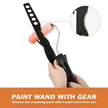 PILOT FISH 11Pcs 4inch Small Paint Roller Kit Paint Roller Brush Set with 4 Brushes and Covers Frame, Tray for Household Painting, Cabinet Wall Paint Rollers