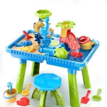 ConeWhale Sand Water Table for Toddlers - 2 in 1 Sensory Play Table for Endless Fun