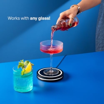 Barsys Smart Coaster 2.0 (Black) – Portable Cocktail Maker & Drink Mixer, App-Enabled Home Bartend...