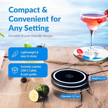 Barsys Smart Coaster 2.0 Portable Cocktail Maker - 1000+ Recipes