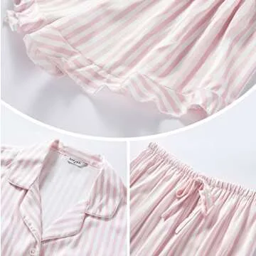 SAPJON Satin Silk Pajamas for Women 2Pcs Ruffle Notch Collar Sleepwear Button Down Short Sleeve Shorts Pjs Set Loungewear