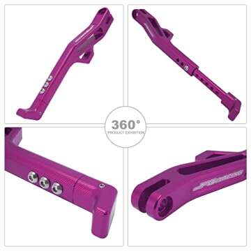 JFG RACING Sur Ron Kickstand,Motorcycle Kick Stand Side Aluminum Alloy CNC Adjustable for Surron Light Bee S/X Segway X160/X260 Talaria Sting Purple