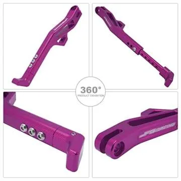 JFG RACING Sur Ron Kickstand,Motorcycle Kick Stand Side Aluminum Alloy CNC Adjustable for Surron Light Bee S/X Segway X160/X260 Talaria Sting Purple