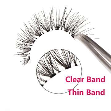 Kenzie Beauty Demi Wispies Eyelashes, False Lashes Natural - 120, Black, 2 Pack (5 Pairs per Pack)