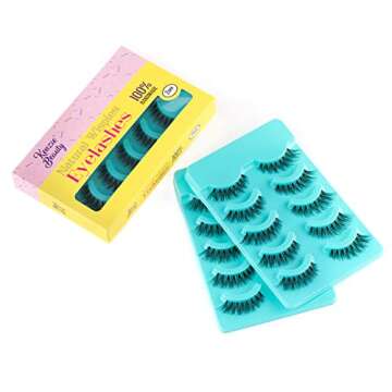 Kenzie Beauty Demi Wispies Eyelashes, False Lashes Natural - 120, Black, 2 Pack (5 Pairs per Pack)