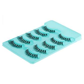 Kenzie Beauty Demi Wispies Eyelashes, False Lashes Natural - 120, Black, 2 Pack (5 Pairs per Pack)