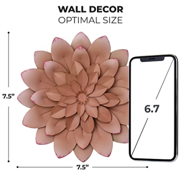 Vibrant 3D Succulent Metal Flowers Wall Decor