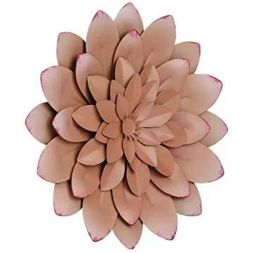 Vibrant 3D Succulent Metal Flowers Wall Decor