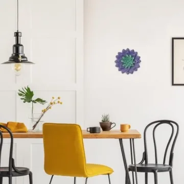 Vibrant 3D Succulent Metal Flowers Wall Decor