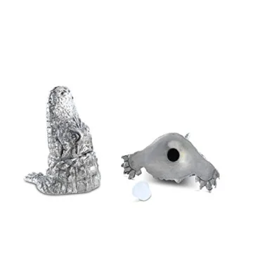 Handcrafted Pewter Alligator Salt and Pepper Shakers