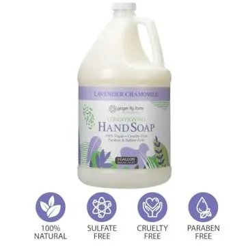 Ginger Lily Farms Botanicals All-Purpose Conditioning Liquid Hand Soap Refill, 100% Vegan & Cruelty-Free, Lavender Chamomile Scent, 1 Gallon (128 fl oz)
