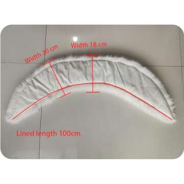 Eosxrp Faux Fur Collar Cuffs Set Warm Fake Fur Scarf Winter Women Fluffy Large Shawl Furry Scarves (khaki-set), 02