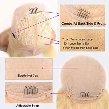 MYDIVA 613 Blonde Lace Front Human Hair Wig